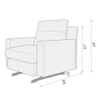 Armchair with Seat Cushion Padded in Feather and Polyester Made in Italy - Malizioso Viadurini