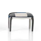 Armchair with Pouf in Patchwork Fabric - Bromo Viadurini