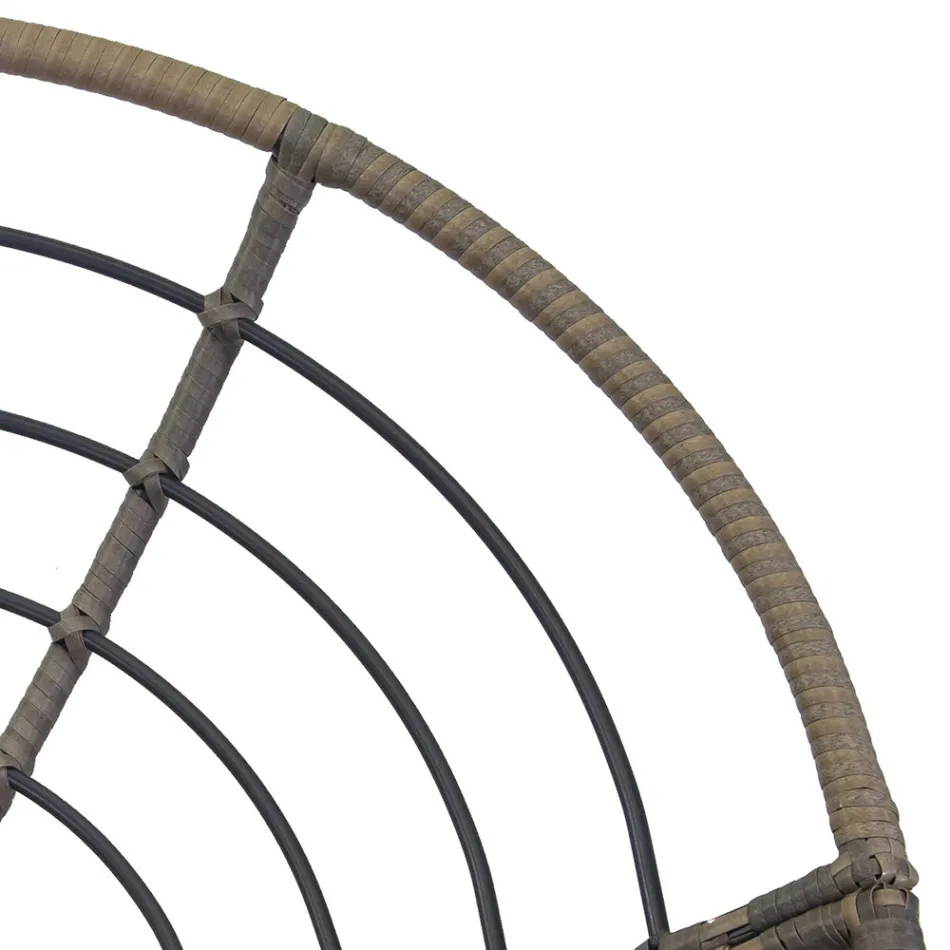 Armchair with Aluminum Frame Covered with Polyrattan and Coffee Table - Puntina Viadurini