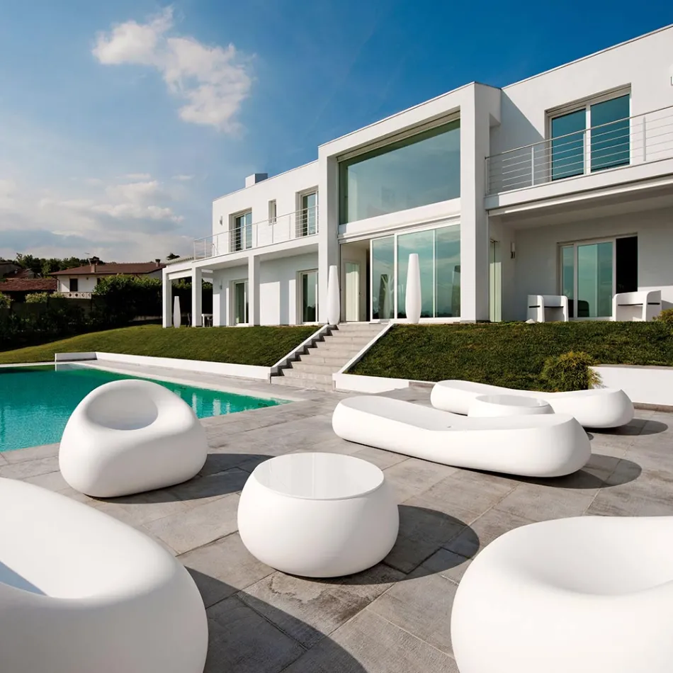 Design Outdoor Armchair in Colored Polyethylene Made in Italy - Ervin Viadurini