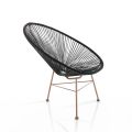 Outdoor and Indoor Armchair in Metal and Polyrattan - Erbium