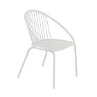 Stackable Outdoor Armchair in Steel Made in Italy 2 Pieces - Sansa Viadurini