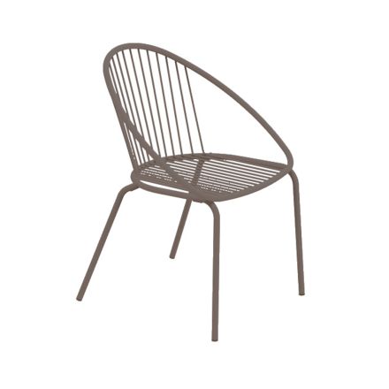 Stackable Outdoor Armchair in Steel Made in Italy 2 Pieces - Sansa Viadurini