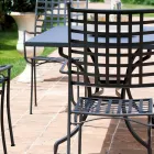Outdoor Stackable Metal Armchair Made in Italy, 4 Pieces - Pira Viadurini