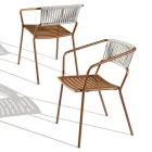 Outdoor Armchair in Galvanized Steel Stackable Made in Italy 2 Pieces - Vesna Viadurini