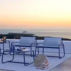 Outdoor Metal Armchair with Luxury Cushion Made in Italy - Karol Viadurini