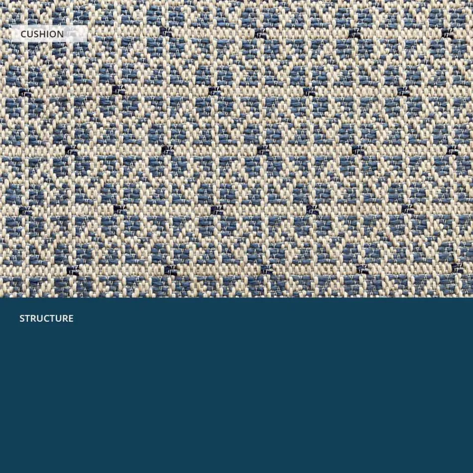 Outdoor Metal Armchair with Luxury Cushion Made in Italy - Karol Viadurini