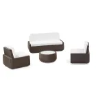 Outdoor Armchair in Polyethylene with Fabric Cushion Made in Italy - Belida Viadurini