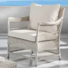 Outdoor Armchair in Hand Woven Polyrattan - Gigi Viadurini