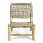 Outdoor Armchair in Teak Branches and Synthetic Fiber, 2 Pieces - Tecno Viadurini