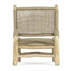 Outdoor Armchair in Teak Branches and Synthetic Fiber, 2 Pieces - Tecno Viadurini