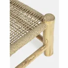 Outdoor Armchair in Teak Branches and Synthetic Fiber, 2 Pieces - Tecno Viadurini