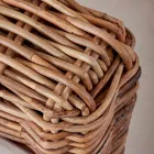 Outdoor Armchair in Natural Rattan with Cushions Included - Keira Viadurini