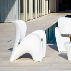 Design Colored Plastic Outdoor or Indoor Armchair - Lily by Myyour Viadurini