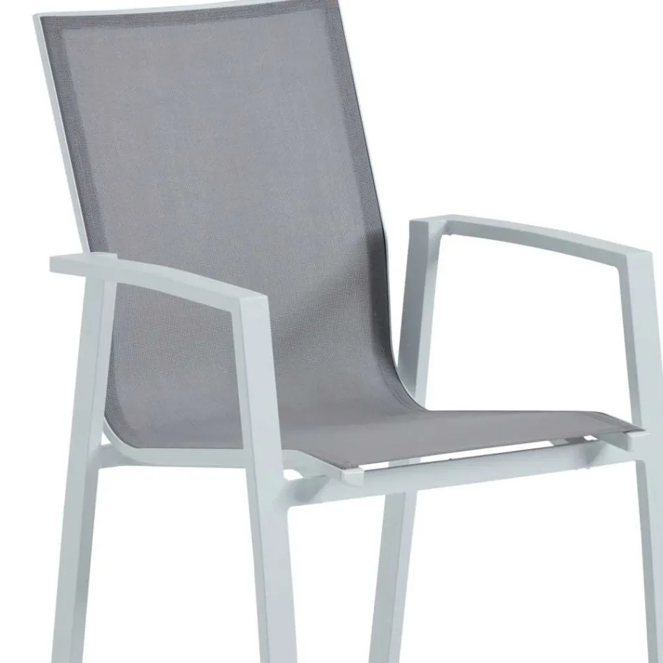 Outdoor Armchair Made of Aluminum and Textilene - Map Viadurini