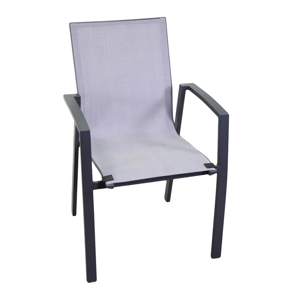 Outdoor Armchair Made of Aluminum and Textilene - Map Viadurini