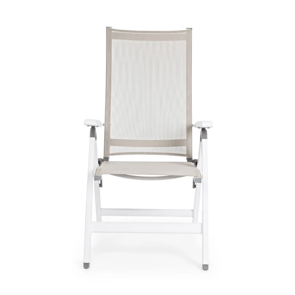 Reclining Outdoor Armchair with Aluminum Structure, Homemotion - Ursula Viadurini