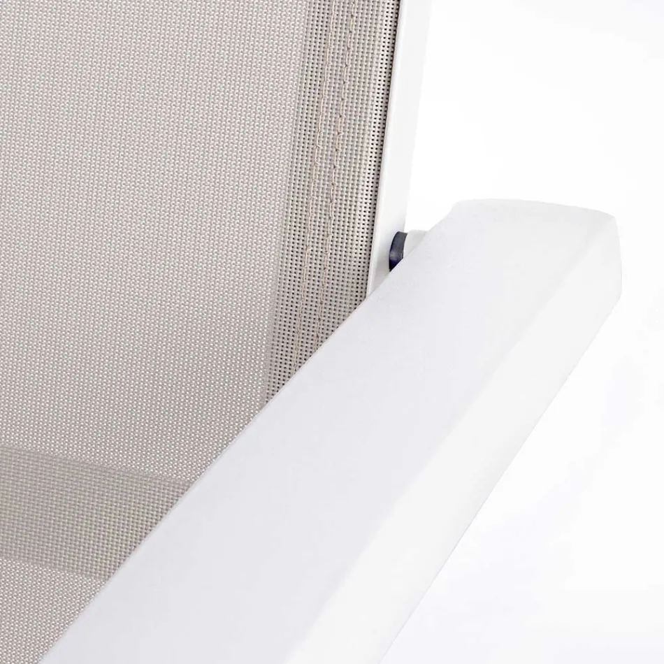 Reclining Outdoor Armchair with Aluminum Structure, Homemotion - Ursula Viadurini