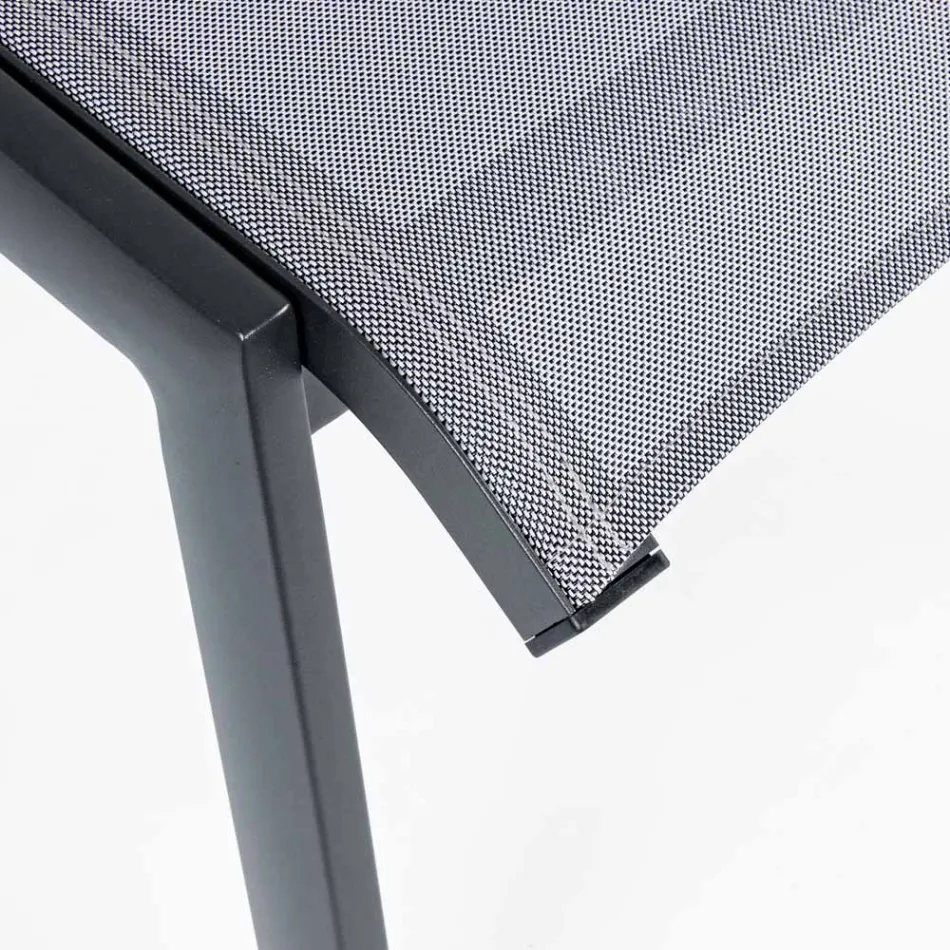 Reclining Outdoor Armchair with Aluminum Structure, Homemotion - Ursula Viadurini