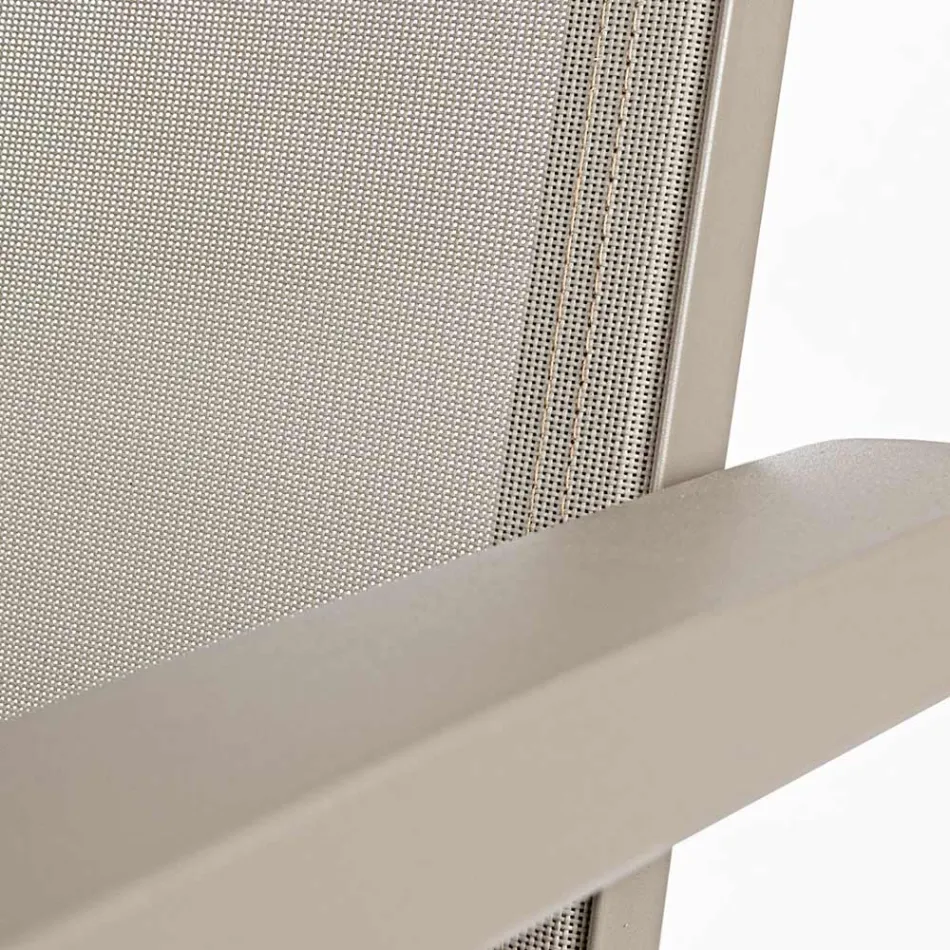 Reclining Outdoor Armchair with Aluminum Structure, Homemotion - Ursula Viadurini