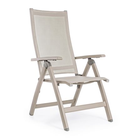 Reclining Outdoor Armchair with Aluminum Structure, Homemotion - Ursula Viadurini