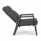 Reclining Outdoor Armchair in Fabric and Aluminum, 2 Pieces - Nathy Viadurini