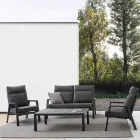 Reclining Outdoor Armchair in Fabric and Aluminum, 2 Pieces - Nathy Viadurini