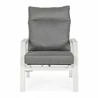Reclining Outdoor Armchair in Fabric and Aluminum, 2 Pieces - Nathy Viadurini