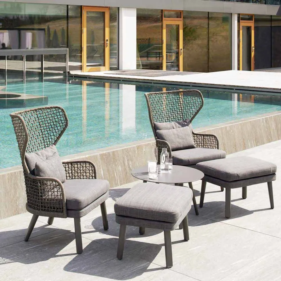 Varaschin Emma upholstered outdoor armchair of modern design Viadurini