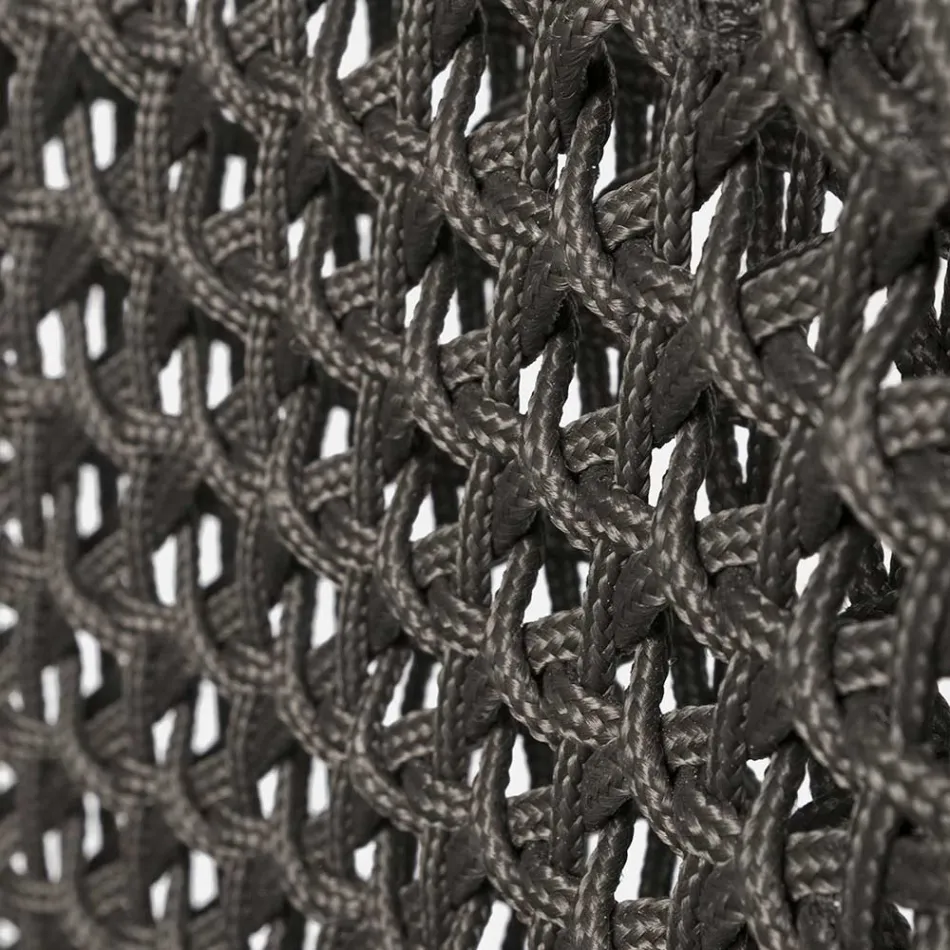 Garden Armchair with Teak Legs and Fabric Seat, Homemotion - Chantall Viadurini