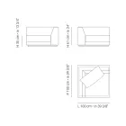 Garden Armchair with Right Corner Structure Made in Italy - Rubik Viadurini