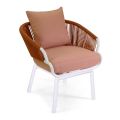 Garden Chair with Aluminum Frame and Ropes with Cushions - Tent