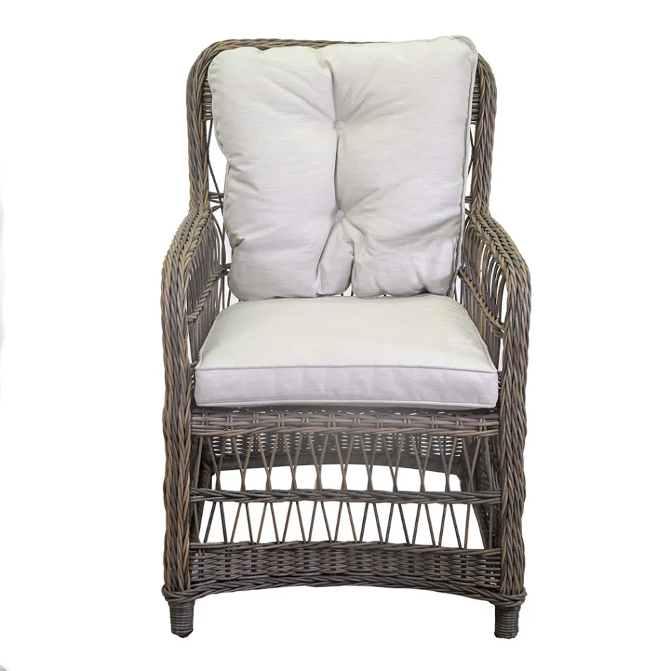 Garden Chair with Aluminum Frame Covered with Polyrattan - Puntina Viadurini