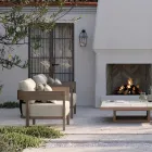 Garden Chair with Teak Wood Frame Made in Italy - Briga Viadurini