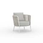 Stainless Steel Garden Armchair and Rope Backrest - Luxura Viadurini