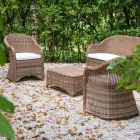 Garden Chair in Aluminum and Polyrattan Weave - Melina Viadurini
