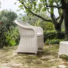 Garden Chair in Aluminum and Polyrattan Weave - Melina Viadurini