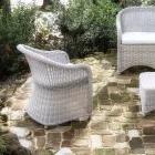 Garden Chair in Aluminum and Polyrattan Weave - Melina Viadurini