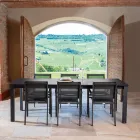 Garden Chair in Aluminum and Textilene with Different Finishes - Notebook Viadurini