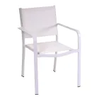 Garden Chair in Aluminum and Textilene with Different Finishes - Notebook Viadurini