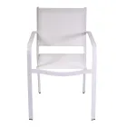 Garden Chair in Aluminum and Textilene with Different Finishes - Notebook Viadurini