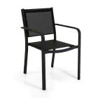 Garden Chair in Aluminum and Textilene with Different Finishes - Notebook Viadurini