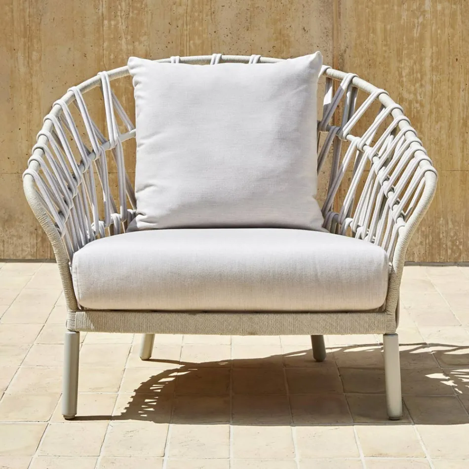 Aluminum Garden Armchair Made in Italy - Emmacross by Varaschin Viadurini