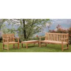 Garden Armchair in Natural Teak Wood - Yggdrasil Viadurini
