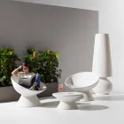 Garden Armchair in Modern Colored Polyethylene Made in Italy - Desmond Viadurini