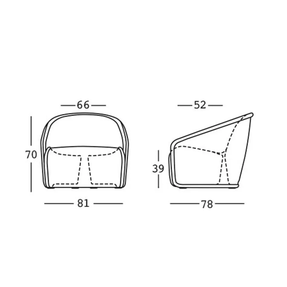 Garden Armchair in Polyethylene Made in Italy Modern Design - July Viadurini