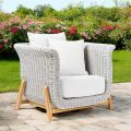 Garden Armchair in Teak and Rope Weaving - Arjuna
