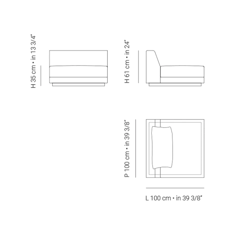 Fabric Garden Armchair Made in Italy - Rubik Viadurini