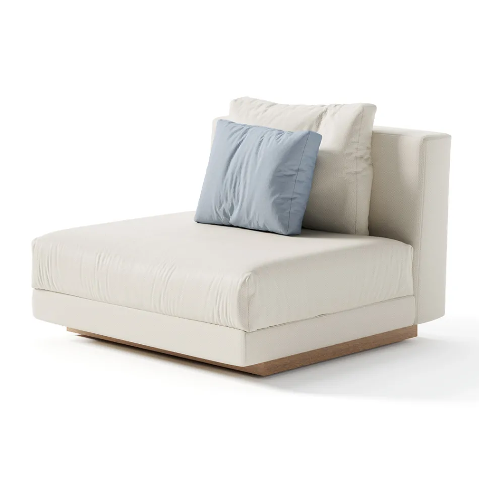 Fabric Garden Armchair Made in Italy - Rubik Viadurini