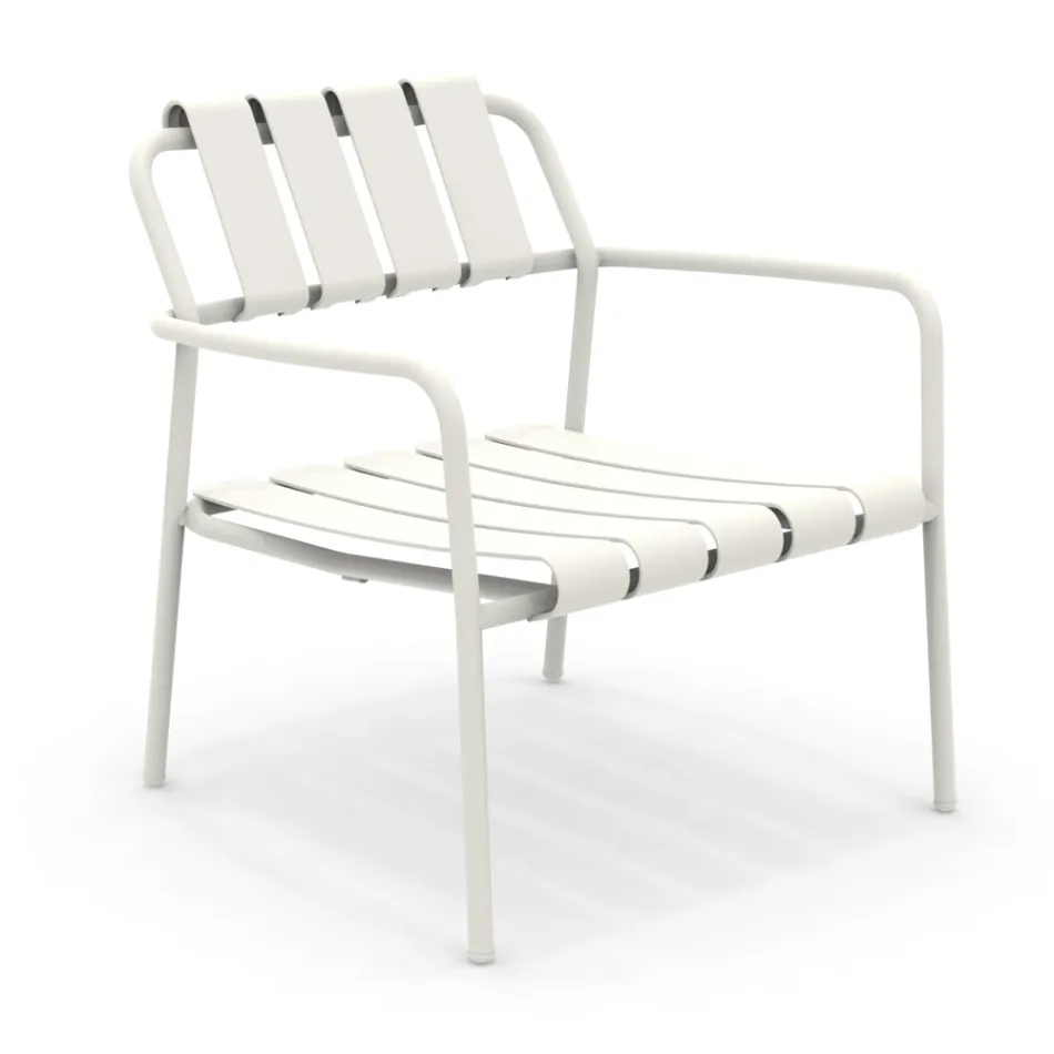 Garden Armchair Made Entirely of Aluminum - Resplendent Viadurini